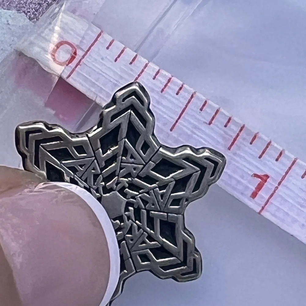 Vintage 925 Silver Snowflake spider web Brooch Pin Winter